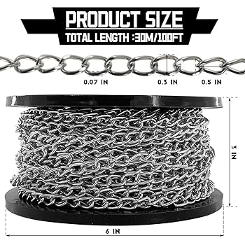 Amazon | High-PQ 100フィートジャックチェーン、亜鉛メッキ